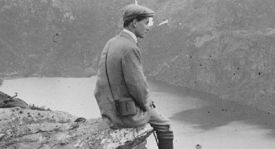 Historic photo taken outside of Bozeman, Montana of an adventurous spirit.